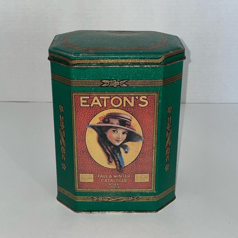 Vintage Eatons Collectible Storage Tin 7”